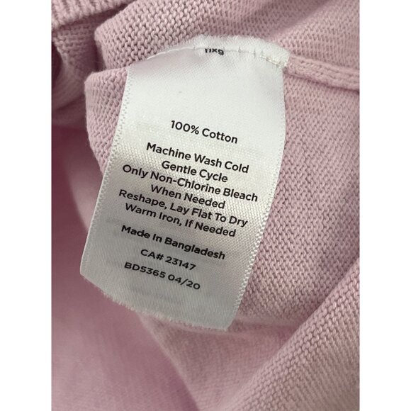 Talbots Plus Women's V-Neck 100% Cotton Lightweight Sweater Pink Size 3X - Picture 6 of 9